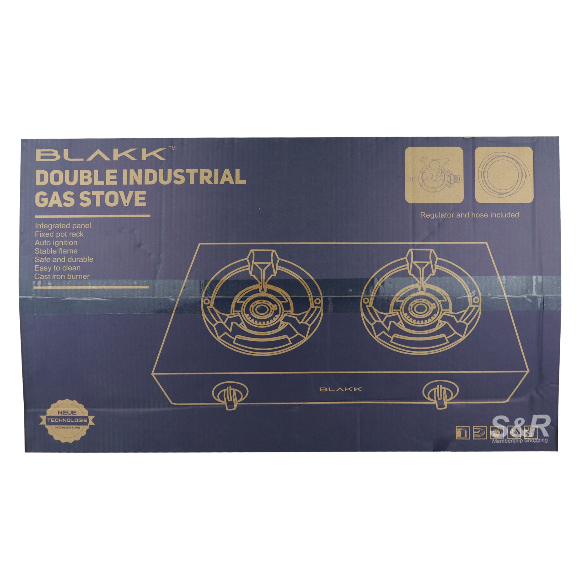 Blakk Double Industrial Gas Stove KBDGS-ISS